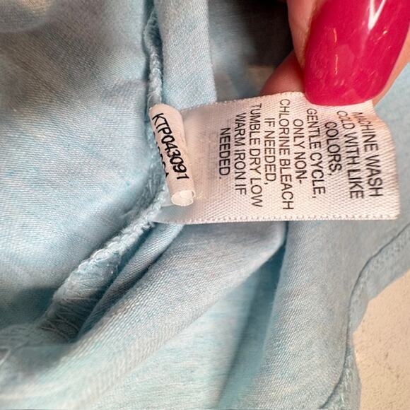Pure Jill Sz X-Large Baby Blue Stretch Crewneck Long Sleeve Top - Picture 9 of 9